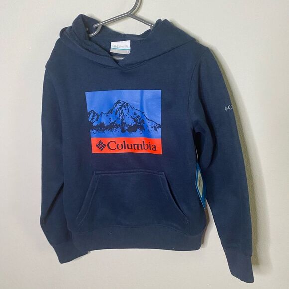 Columbia NWT Navy Blue Hart Mountain Hoodie Soft Pullover Youth Boy Small - Picture 4 of 5